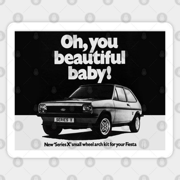 FORD FIESTA X PACK - advert Sticker by Throwback Motors